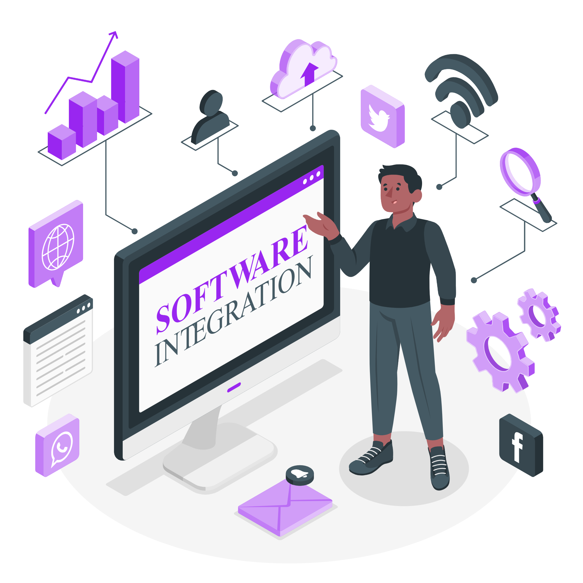 Enterprise software solutions illustration